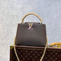 LV M59512 Louis Vuitton Capucines BB Bag Smokey Brown Green/Cr¨¨me/Pink - Default Title - View 1