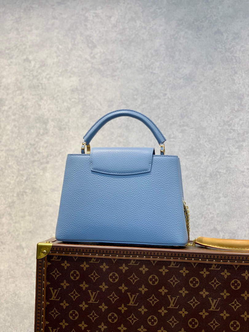 LV M59512 Louis Vuitton Capucines BB Bag Iris Purple/Cr¨¨me