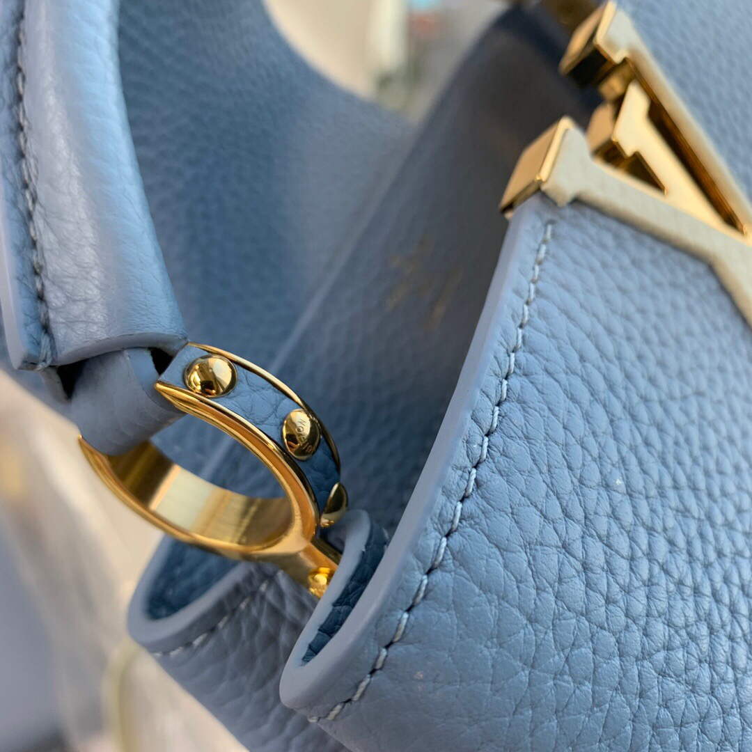 LV M59512 Louis Vuitton Capucines BB Bag Iris Purple/Cr¨¨me