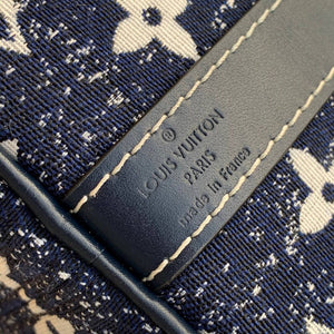LV M59609 Louis Vuitton Speedy Bandouliere 25 Denim Leather Bag - Default Title - View 7