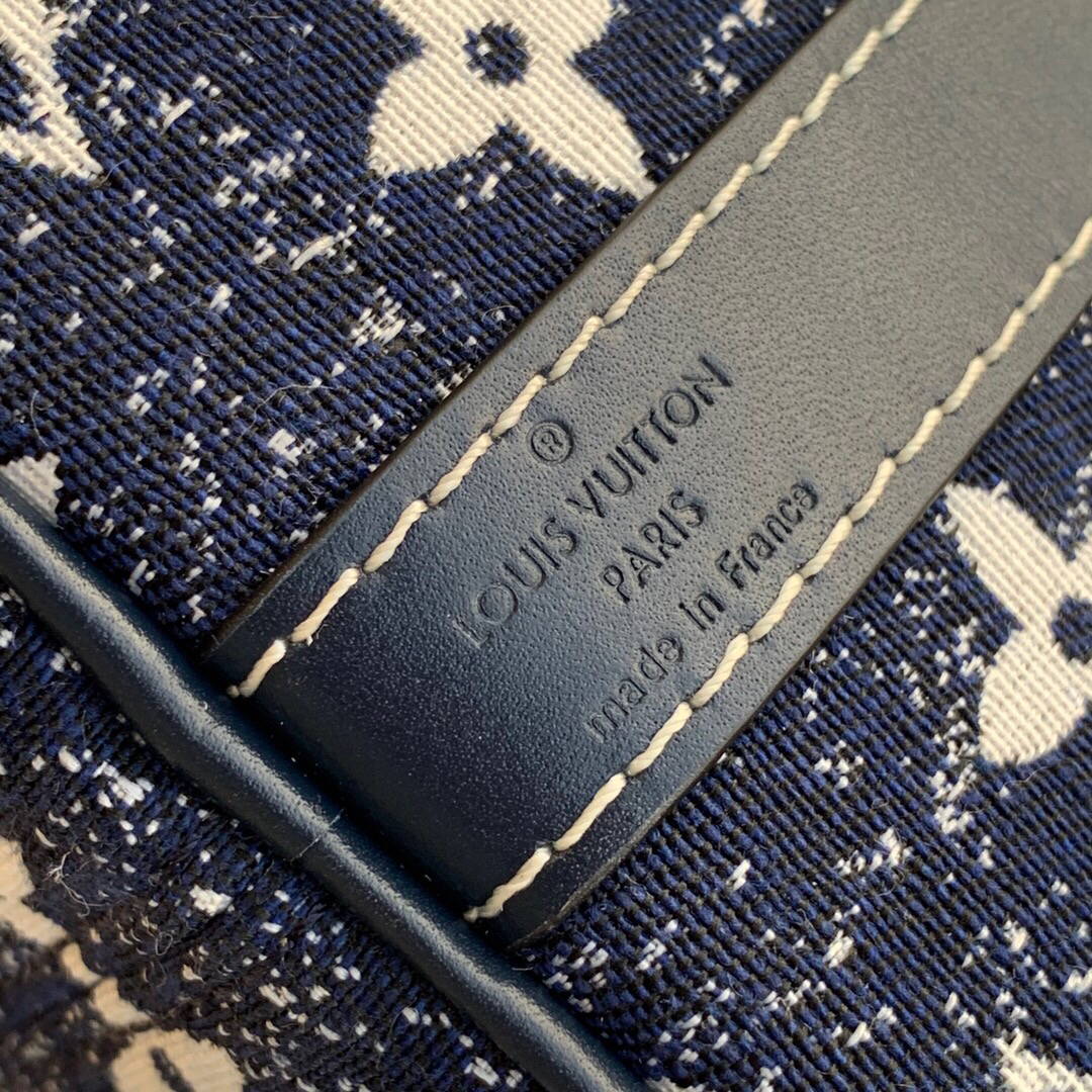 LV M59609 Louis Vuitton Speedy Bandouliere 25 Denim Leather Bag