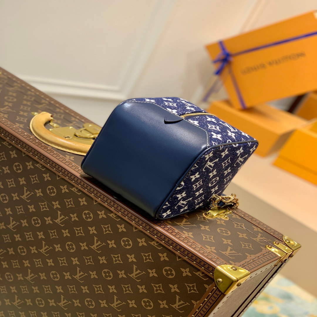 LV M59611 Louis Vuitton Square Denim Leather Bag - Default Title - View 3