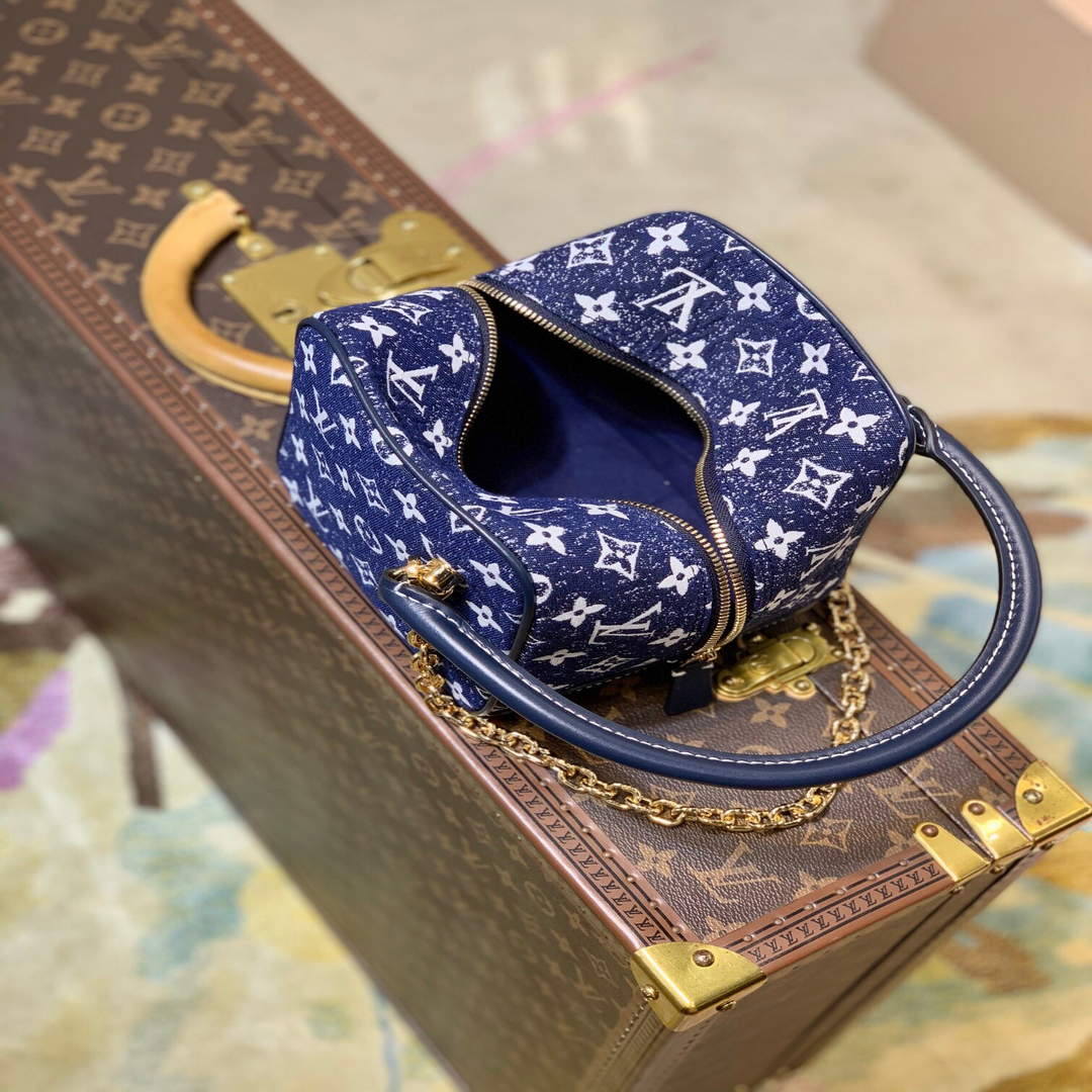 LV M59611 Louis Vuitton Square Denim Leather Bag - Default Title - View 8