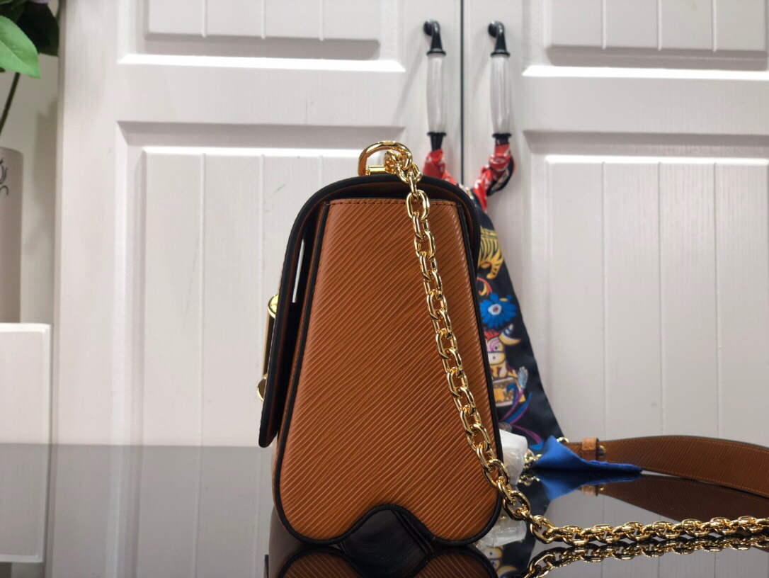 LV M59686 Louis Vuitton Twist MM Gold Miel Brown - Default Title - View 2