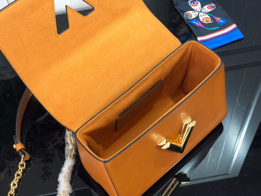 LV M59686 Louis Vuitton Twist MM Gold Miel Brown - Default Title - View 8