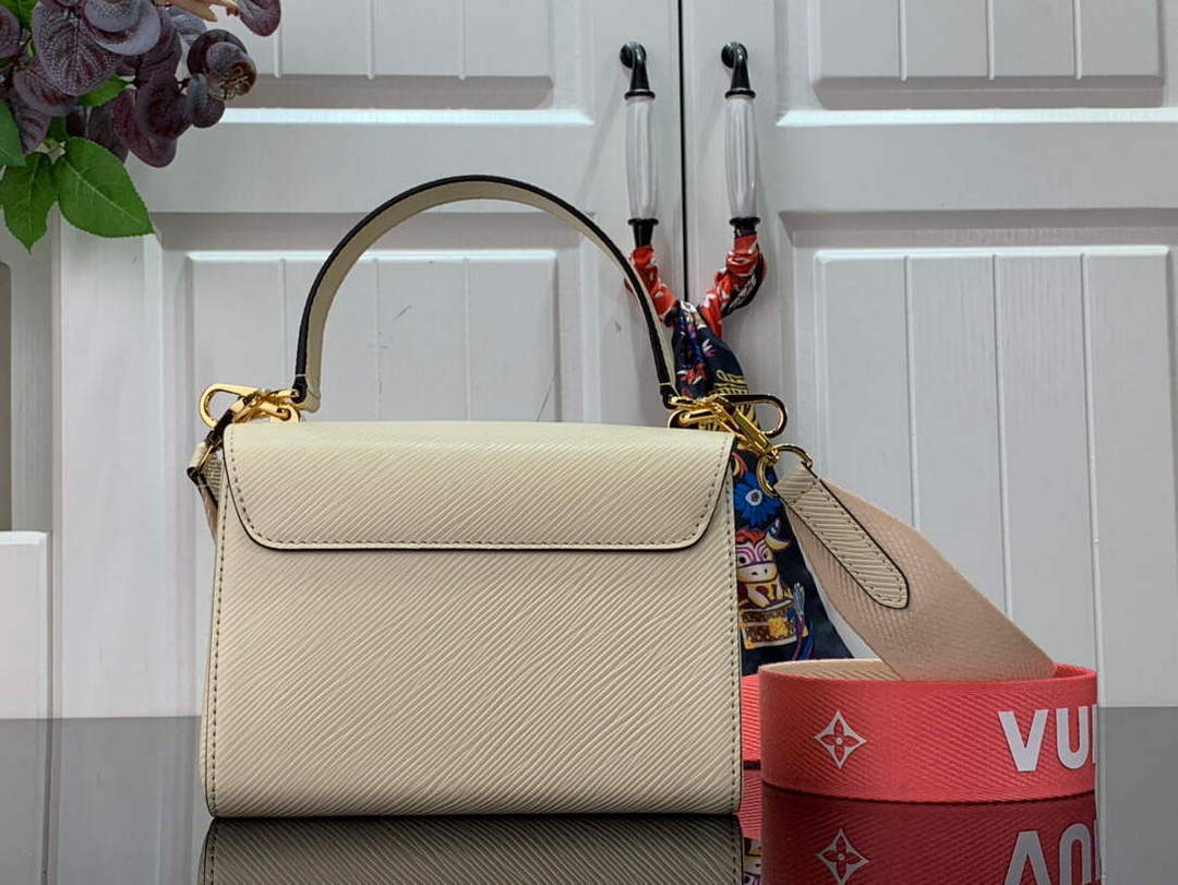 LV M59687 Louis Vuitton Twist PM Epi leather Handbag Quartz White - Default Title - View 3
