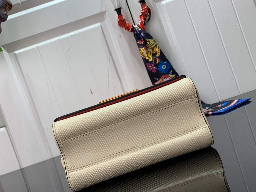 LV M59687 Louis Vuitton Twist PM Epi leather Handbag Quartz White - Default Title - View 4