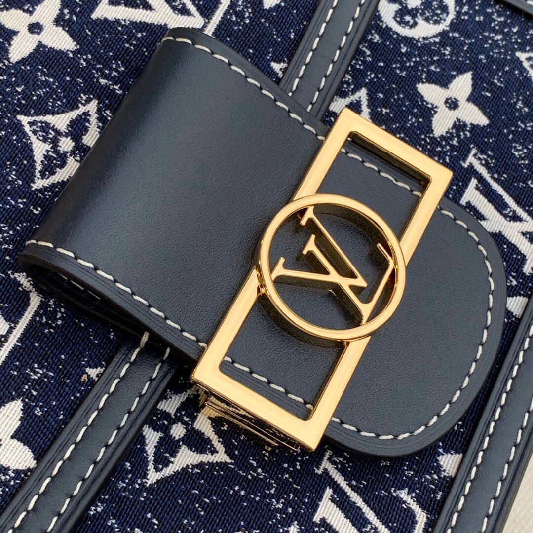 LV M59716 Louis Vuitton Mini Dauphine Denim Leather Bag - Default Title - View 5