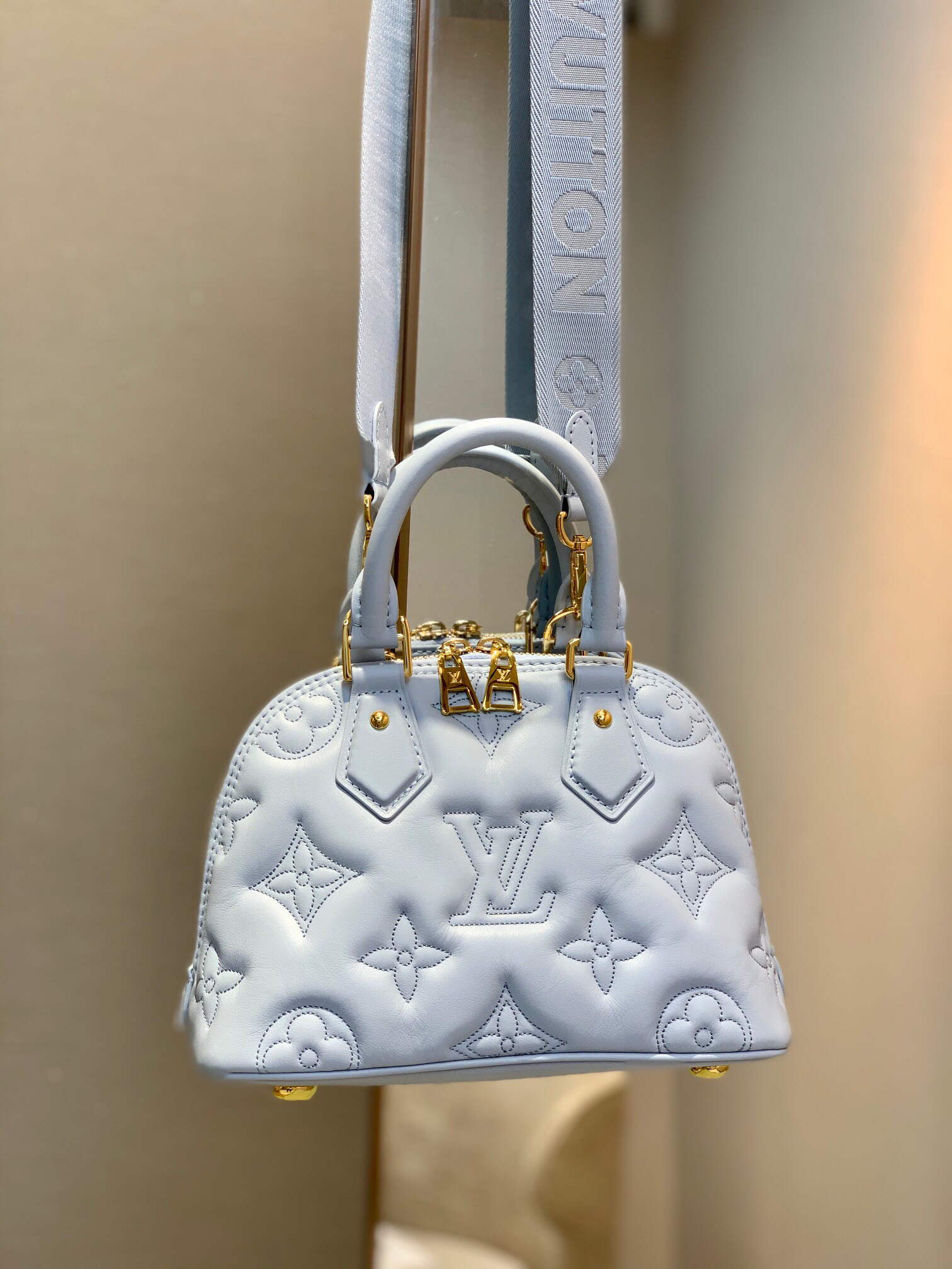 LV M59822 Louis Vuitton Alma BB Handbag Glacier Blue - Default Title - View 1