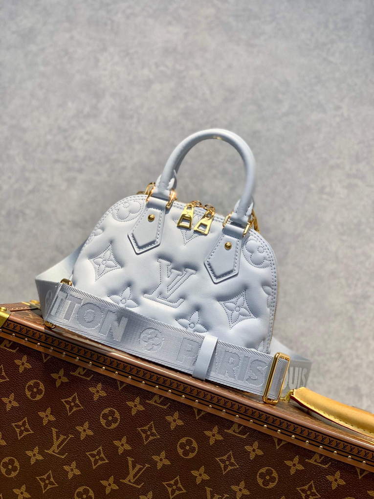 LV M59822 Louis Vuitton Alma BB Handbag Glacier Blue - Default Title - View 3
