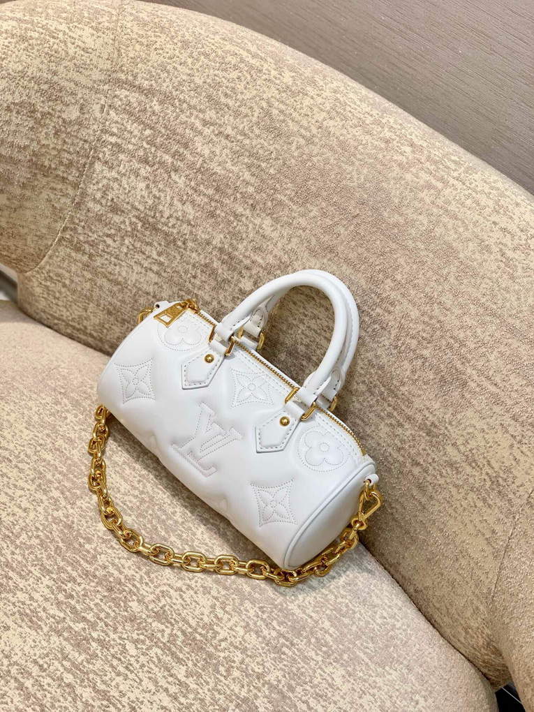 LV M59827 Louis Vuitton Papillon BB Handbag Snow White - Default Title - View 2