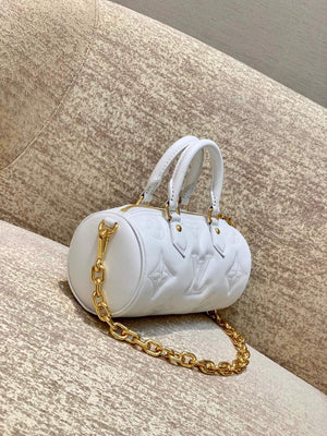 LV M59827 Louis Vuitton Papillon BB Handbag Snow White - Default Title - View 3