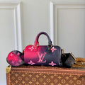 LV M59860 Louis Vuitton Papillon BB Handbag Midnight Fuchsia - Default Title - View 1