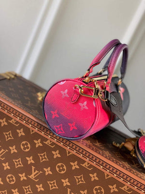 LV M59860 Louis Vuitton Papillon BB Handbag Midnight Fuchsia - Default Title - View 2