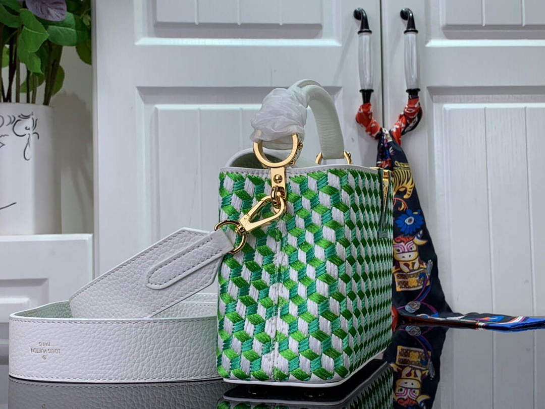 LV M59879 Louis Vuitton capucines mini Bag White Green - Default Title - View 2