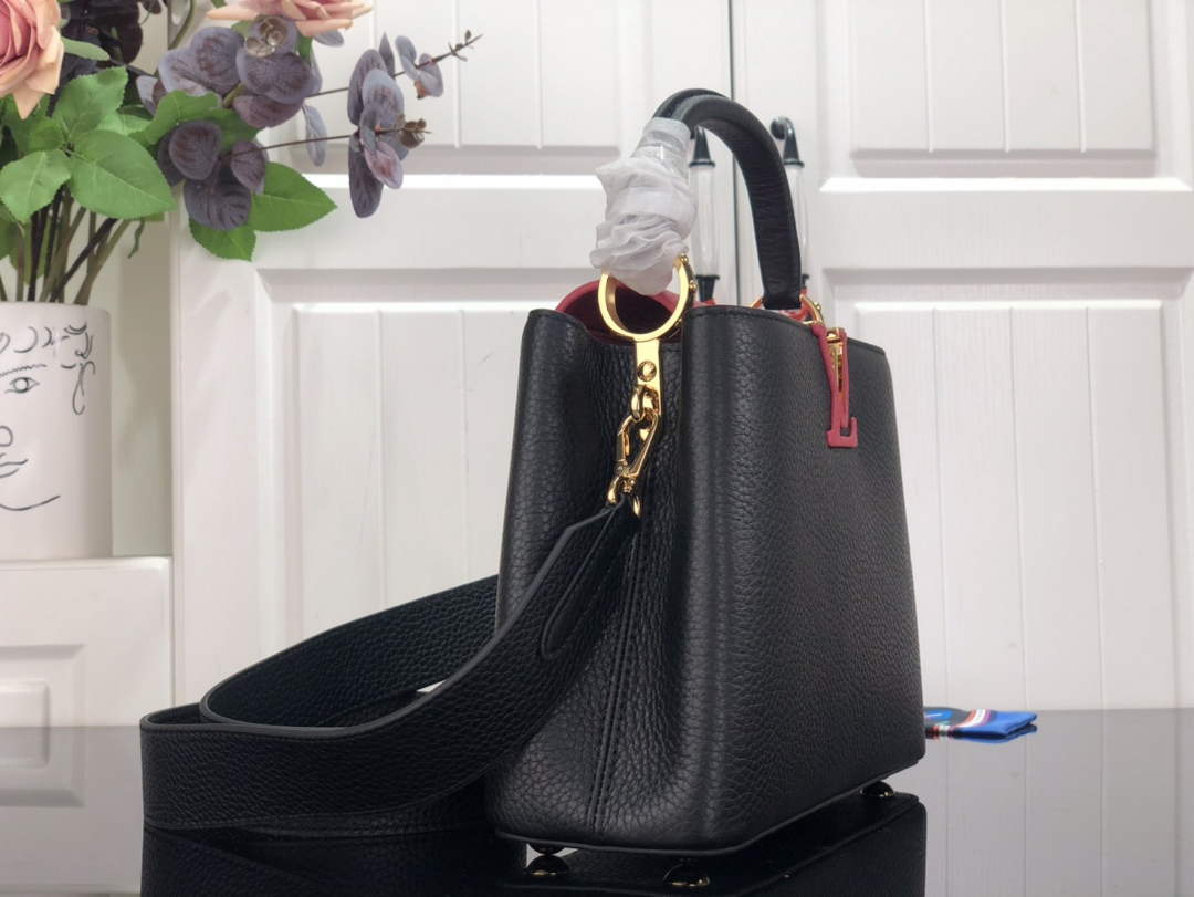 LV M59882 Louis Vuitton Capucines BB Handbag M59883 Black - Default Title - View 2