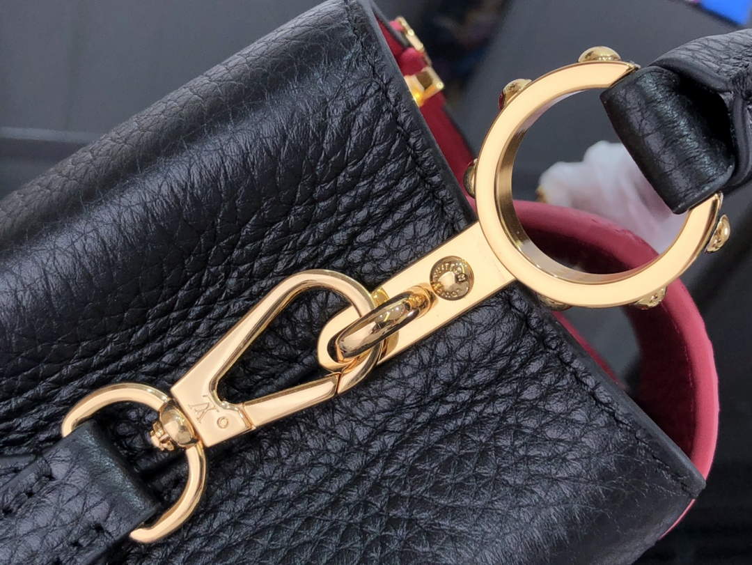 LV M59882 Louis Vuitton Capucines Mini BB Handbag Black - Default Title - View 6