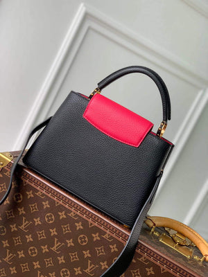 LV M59882 Louis Vuitton Capucines MM Handbag Black Rose Berlingot - Default Title - View 2