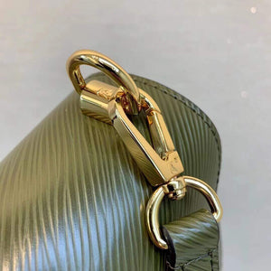 LV M59884 Louis Vuitton Twist MM Handbag Kaki / Quartz White - Default Title - View 4