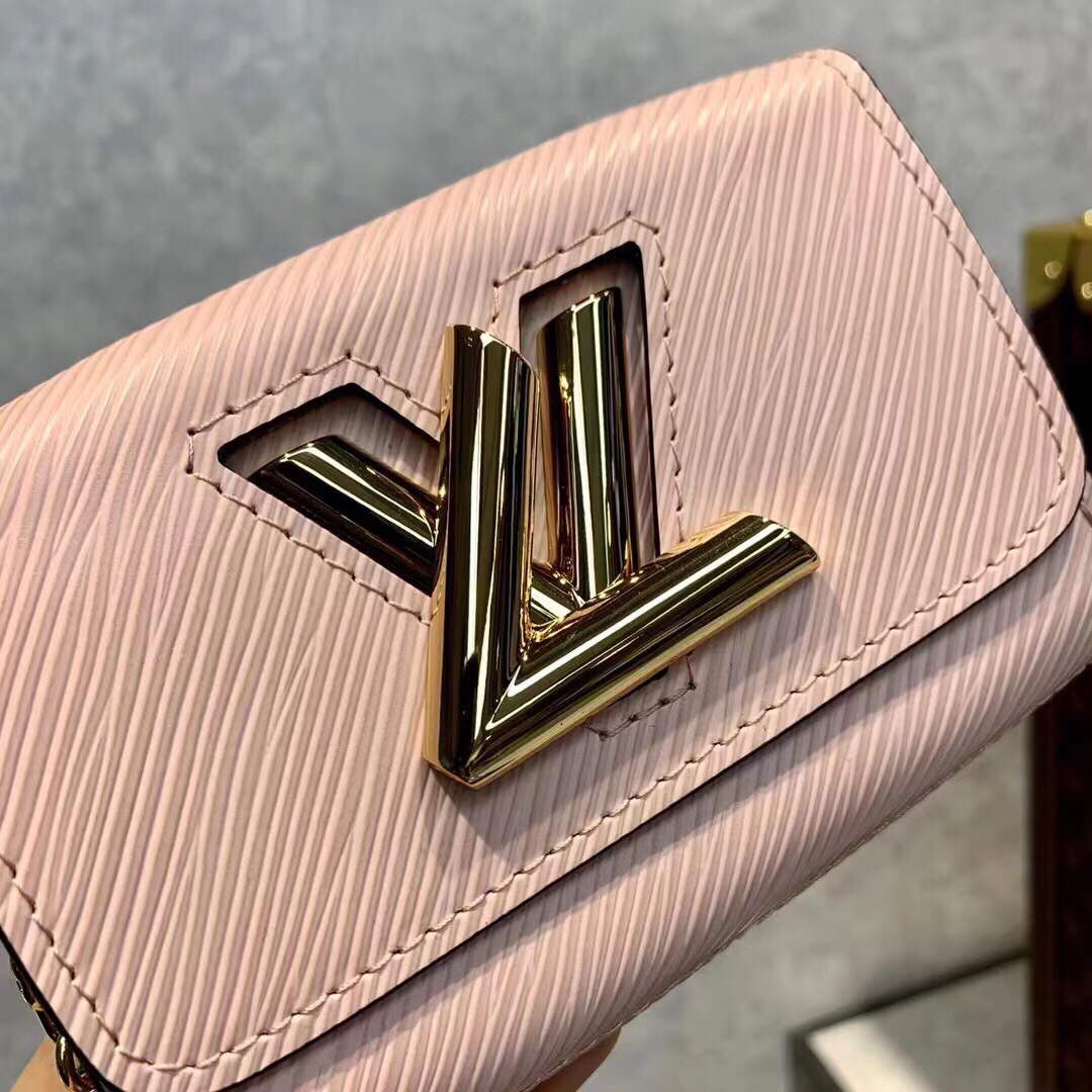 LV M59884 Louis Vuitton Twist MM Handbag Kaki / Quartz White - Default Title - View 8