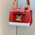 LV M59884 Louis Vuitton Twist MM Handbag Red - Default Title - View 1