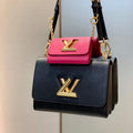 LV M59885 Louis Vuitton Twist MM Handbag Black - Default Title - View 1