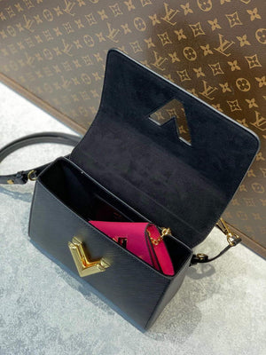 LV M59885 Louis Vuitton Twist MM Handbag Black - Default Title - View 7