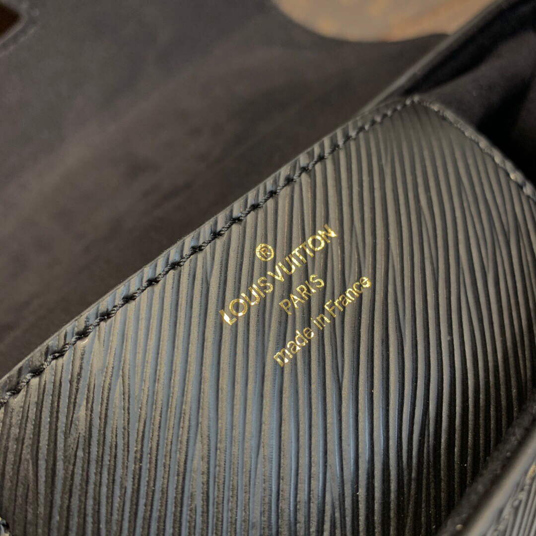 LV M59885 Louis Vuitton Twist MM Handbag Black - Default Title - View 8
