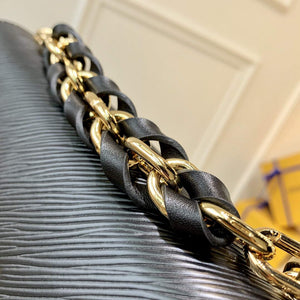 LV M59887 Louis Vuitton Twist MM EPI Leather Bag Black - Default Title - View 6