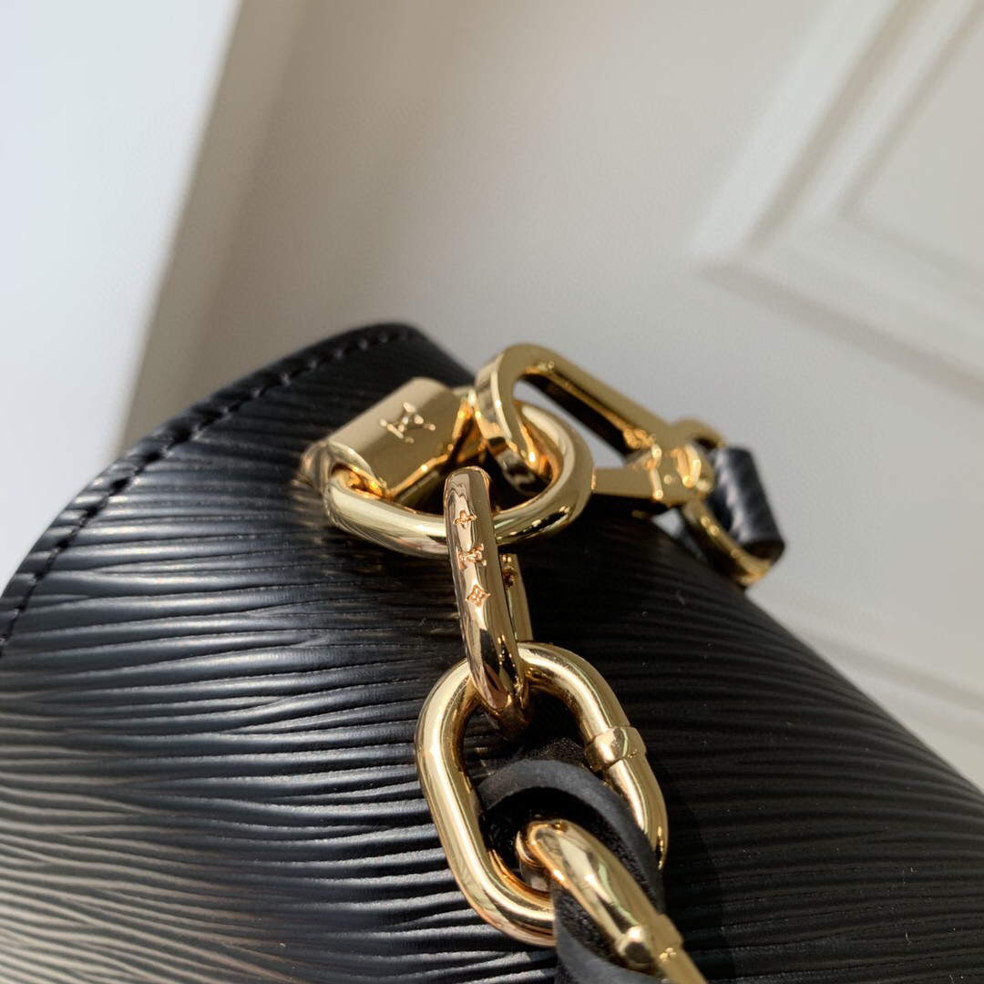 LV M59887 Louis Vuitton Twist MM EPI Leather Bag Black - Default Title - View 7