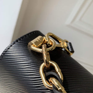 LV M59887 Louis Vuitton Twist MM EPI Leather Bag Black - Default Title - View 7