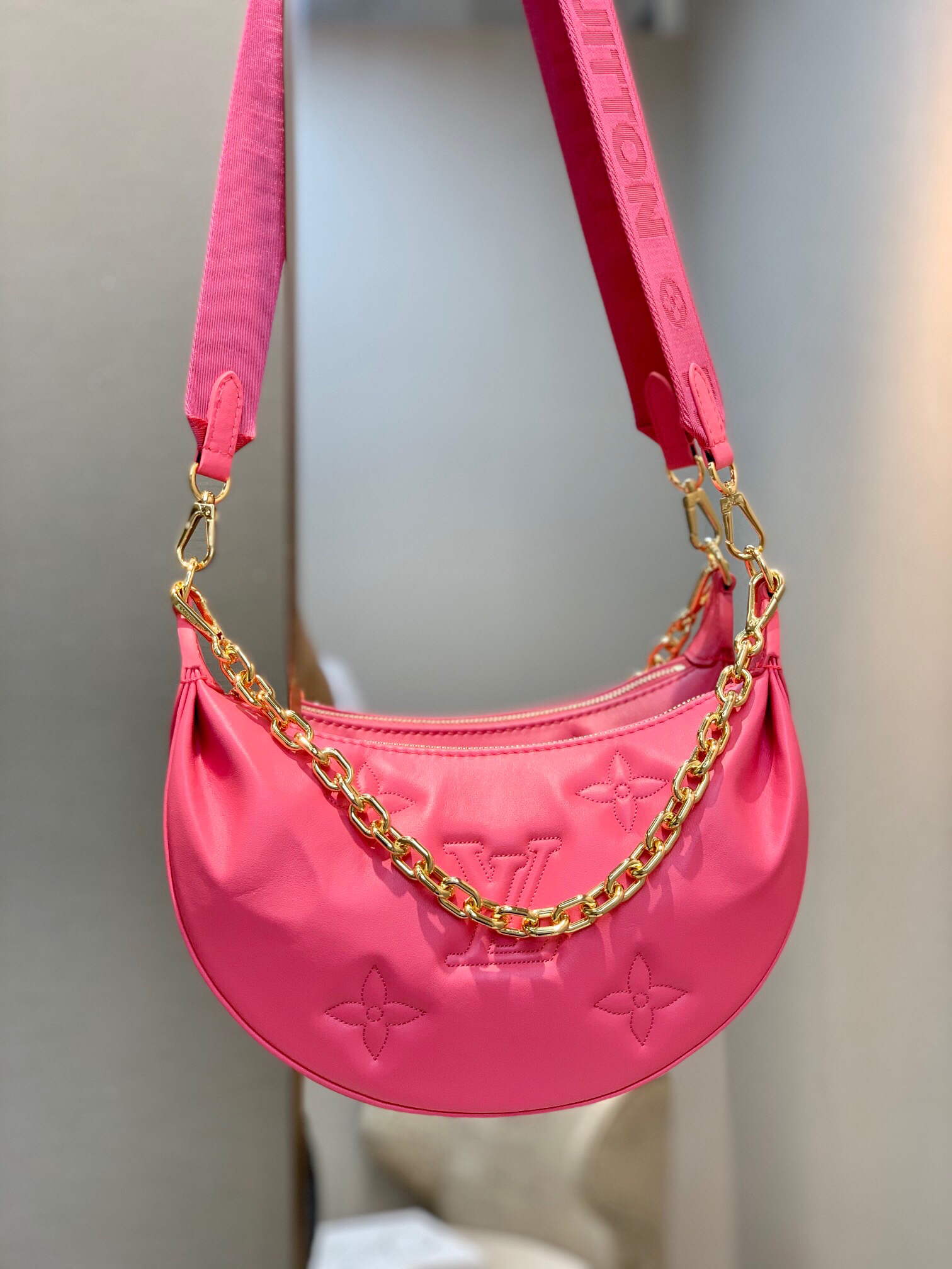LV M59915 Louis Vuitton Over The Moon Bag Dragon Fruit Pink - Default Title - View 1