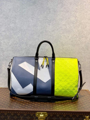 LV M59922 Louis Vuitton Keepall 50B Travel Bag Yellow - Default Title - View 1