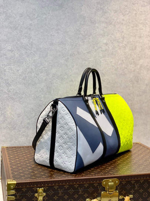 LV M59922 Louis Vuitton Keepall 50B Travel Bag Yellow - Default Title - View 3