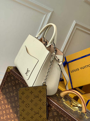 LV M59953 Louis Vuitton Marelle Tote MM Quartz White - Default Title - View 3