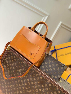 LV M59953 Louis Vuitton Marelle Tote MM Brown - Default Title - View 1