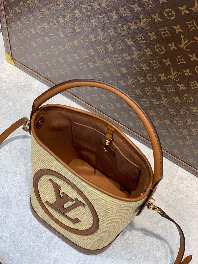 LV M59962 Louis Vuitton Petit Bucket Bag Caramel Brown - Default Title - View 8