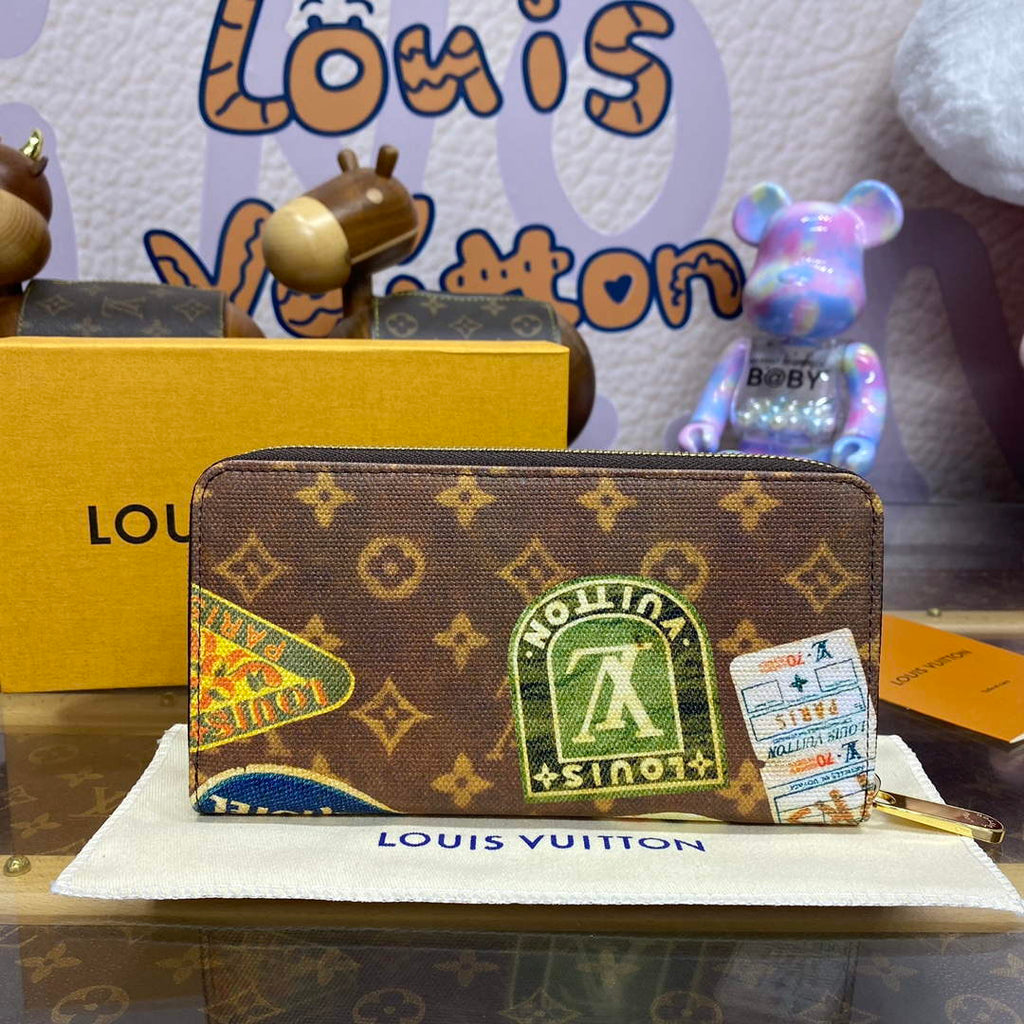 LV M60017 Louis Vuitton Zippy Wallet Monogram Canvas