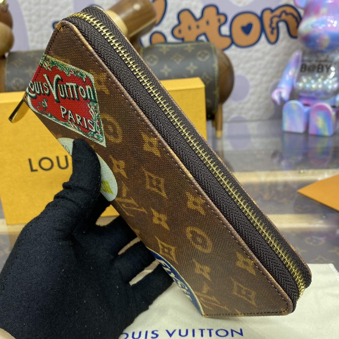 LV M60017 Louis Vuitton Zippy Wallet Monogram Canvas - Default Title - View 4