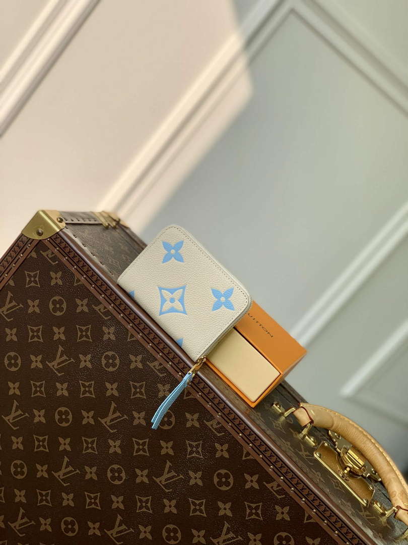 LV M60574 Louis Vuitton Zippy Coin Purse Blue - Default Title - View 2