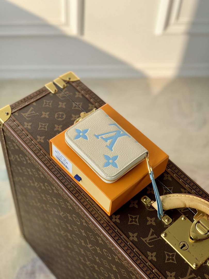 LV M60574 Louis Vuitton Zippy Coin Purse Blue - Default Title - View 3