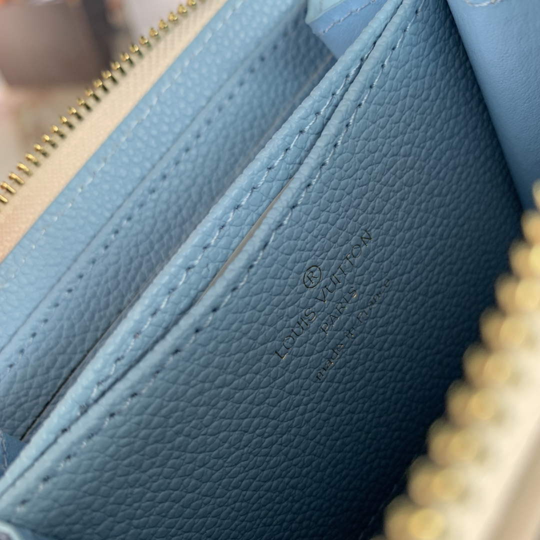 LV M60574 Louis Vuitton Zippy Coin Purse Blue