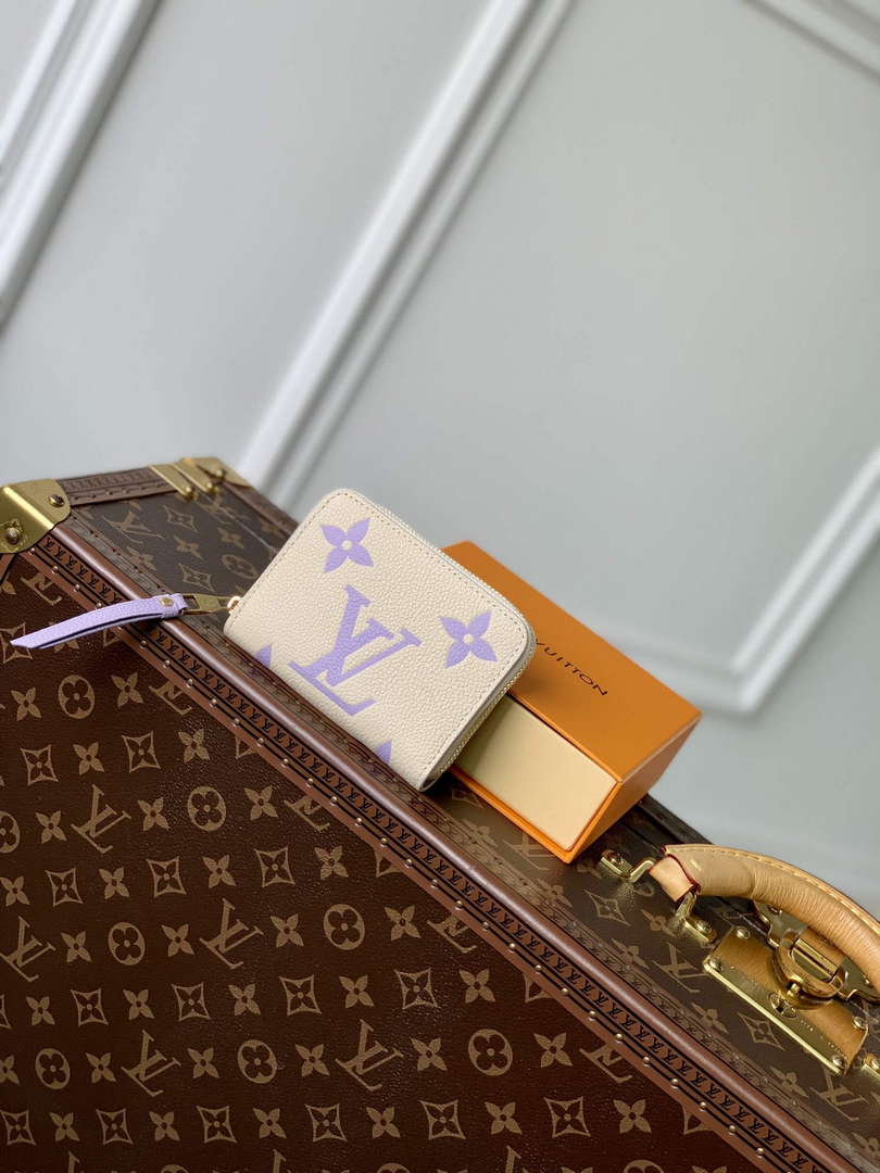 LV M60574 Louis Vuitton Zippy Coin Purse Taro Purple - Default Title - View 1
