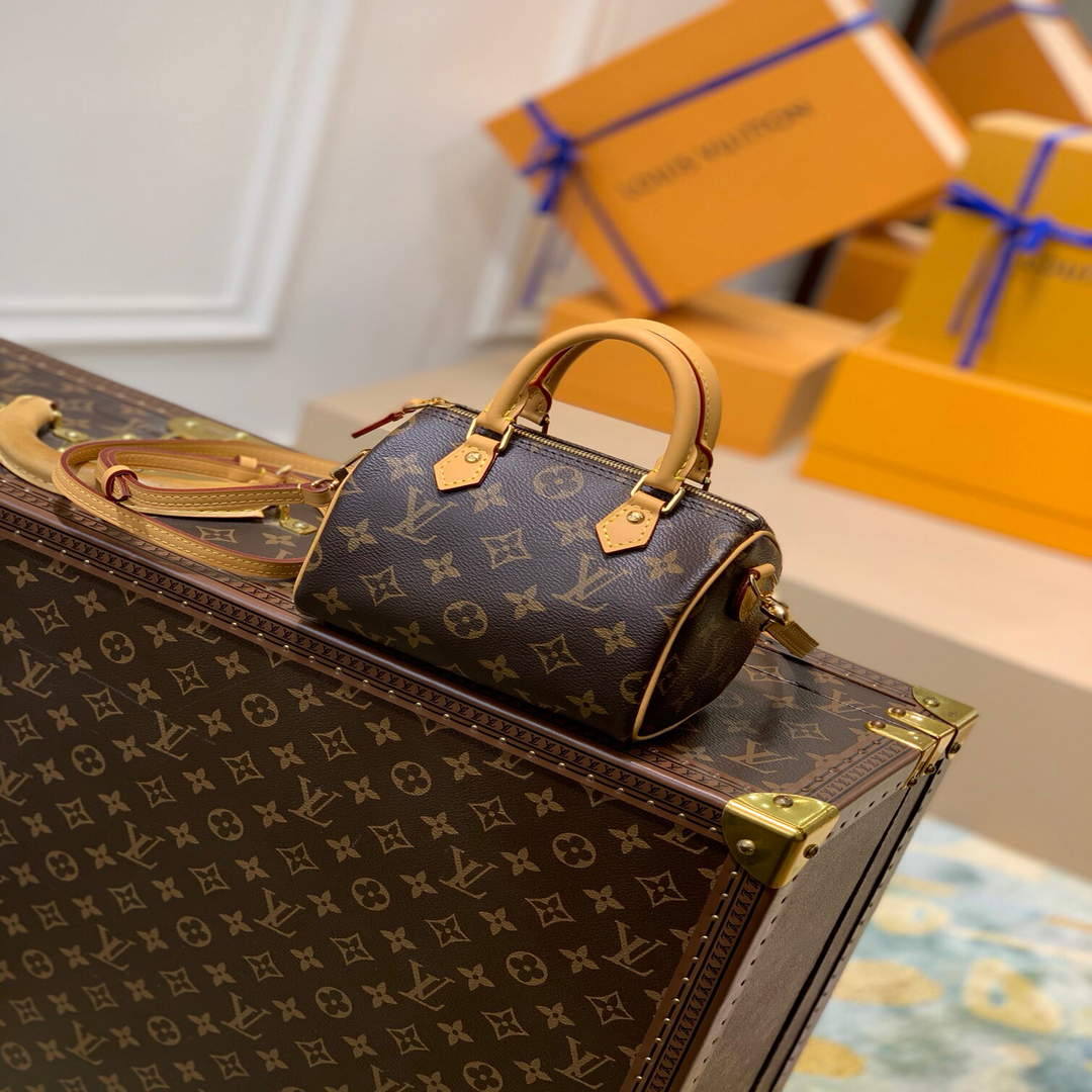 LV M61252 Louis Vuitton Nano Speedy Bag - Default Title - View 1