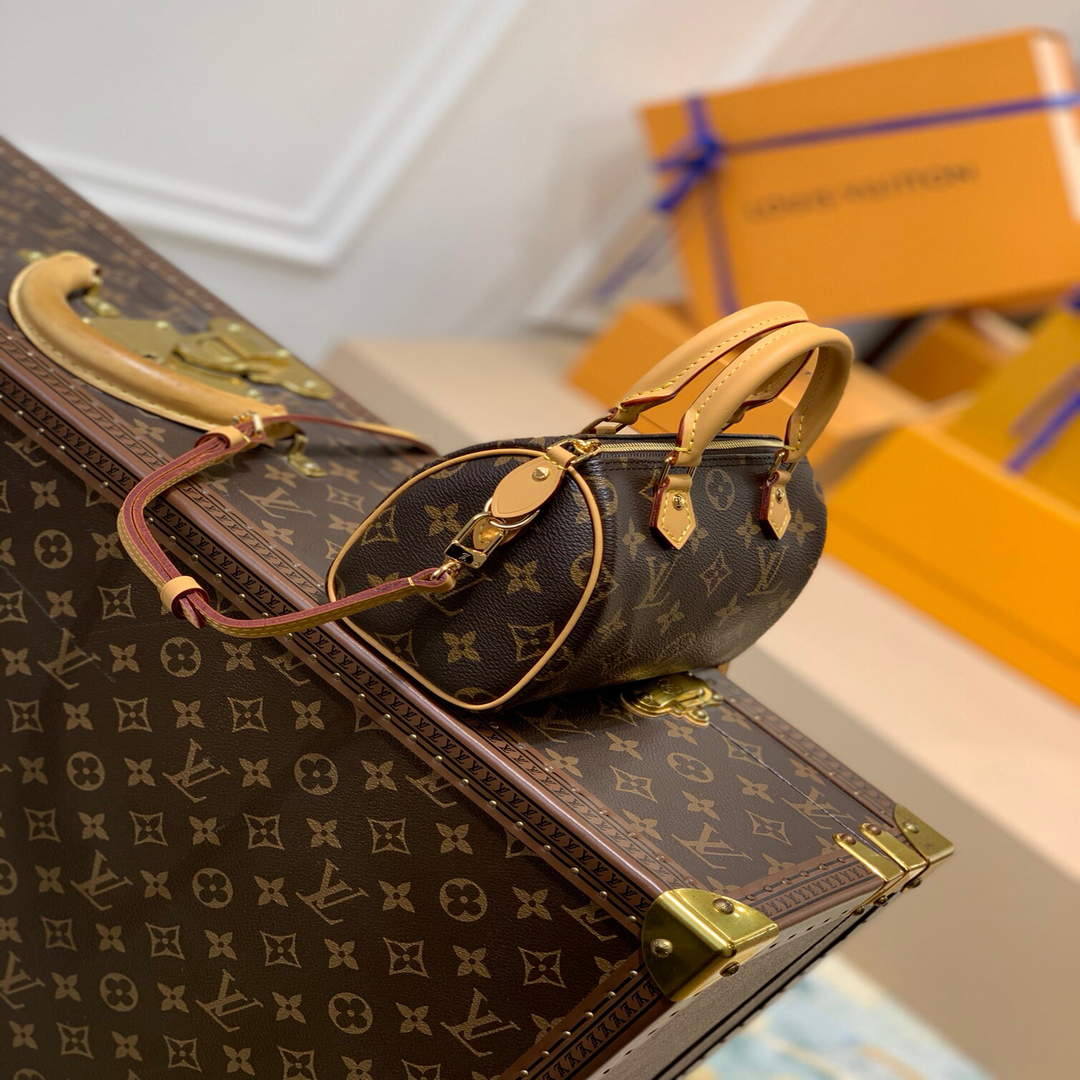 LV M61252 Louis Vuitton Nano Speedy Bag - Default Title - View 3