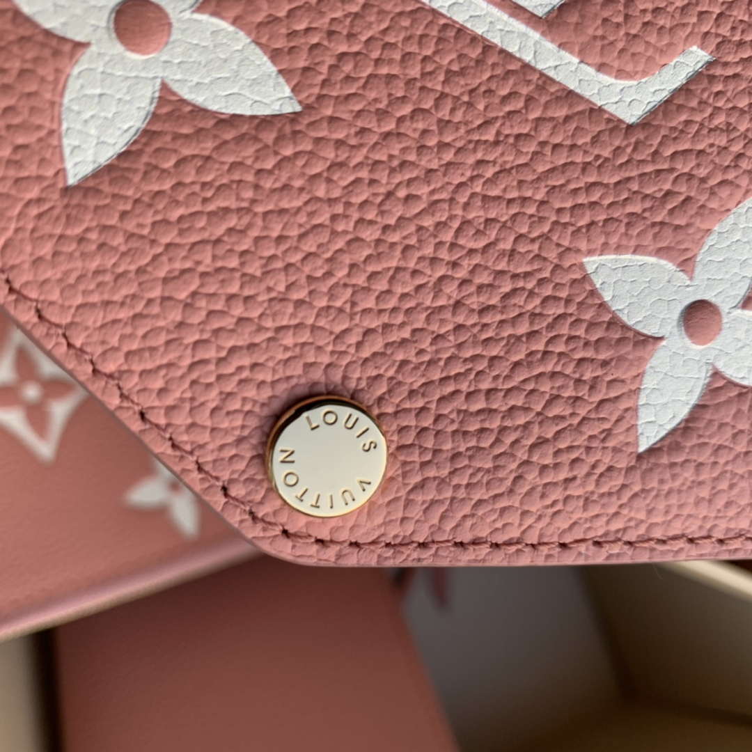 LV M61276 Louis Vuitton Felicie Pochette Bag M61276 Pink Leather - Default Title - View 6