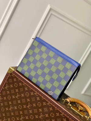 LV N00145 Louis Vuitton Pochette Voyage MM Bag Damier Graphite Canvas - Default Title - View 1