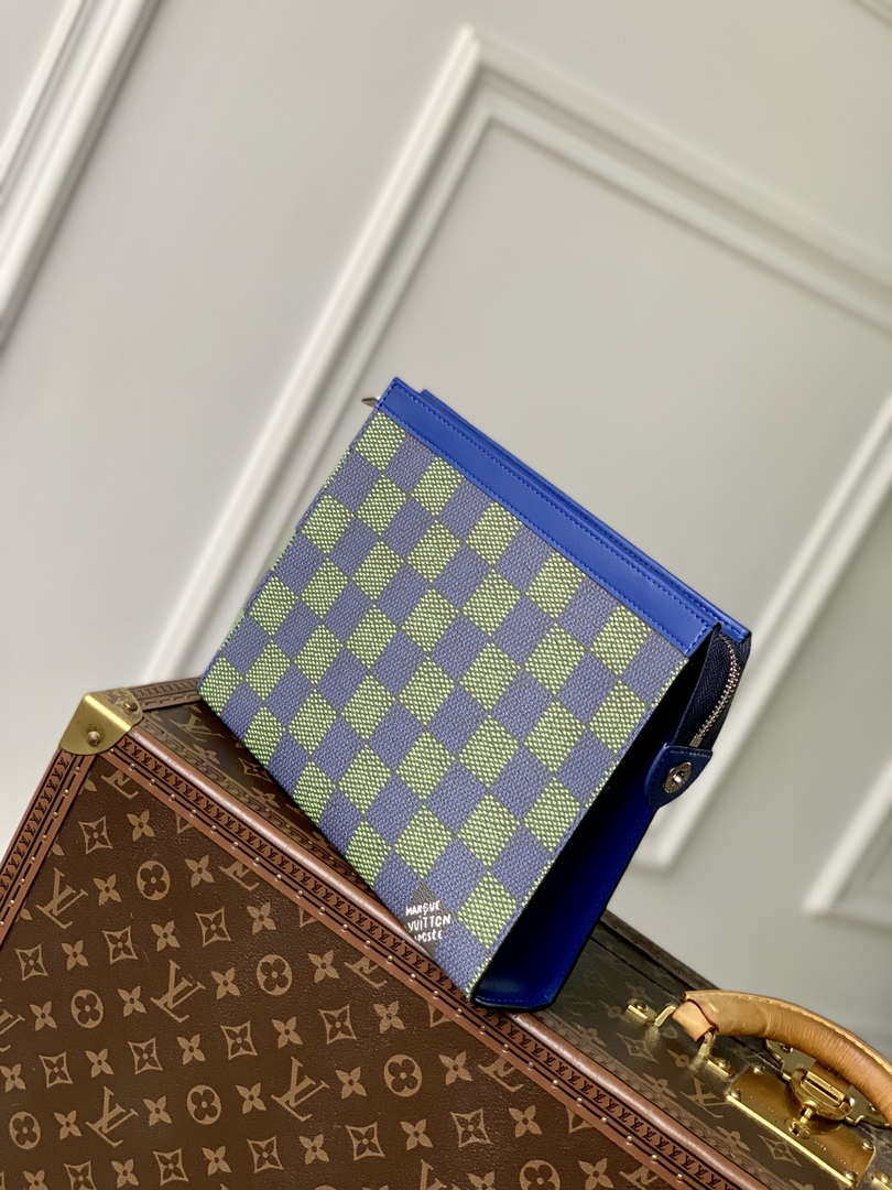 LV N00145 Louis Vuitton Pochette Voyage MM Bag Damier Graphite Canvas