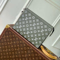 LV M61692 Louis Vuitton Pochette Voyage MM Bag Monogram Green - Default Title - View 1