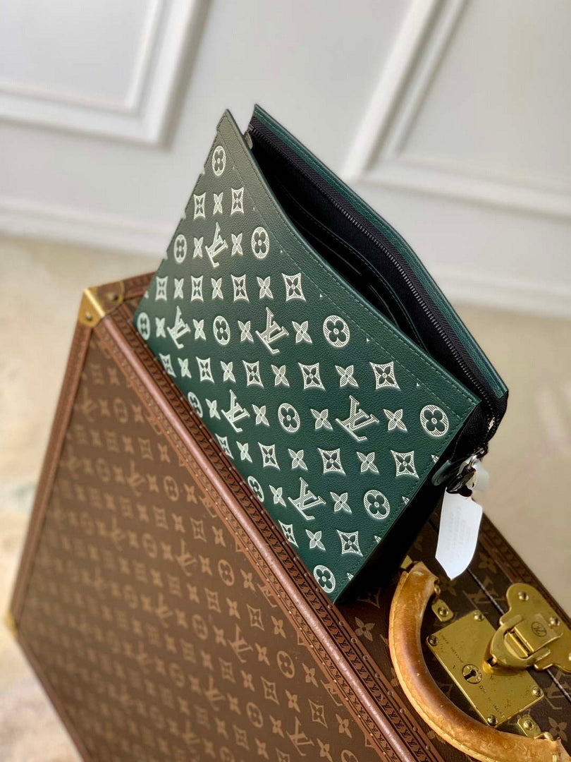 LV M61692 Louis Vuitton Pochette Voyage MM Bag Forest Green